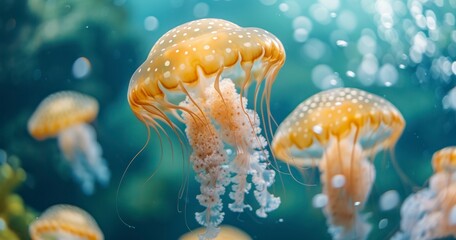 Capturing the Serene Movement of Jellyfish in Clear Waters