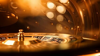 Close Up of Casino Roulette With Background Lights Generative AI