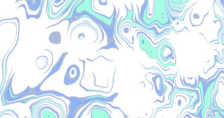 Abstract swirling aquamarine and dark blue pattern illustration