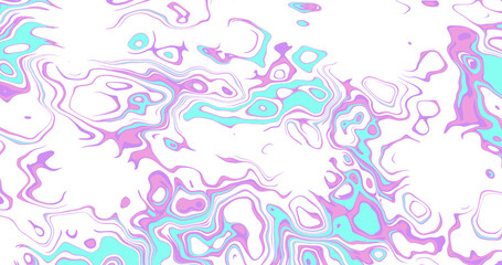 Abstract swirling pink and bright lime pattern illustration