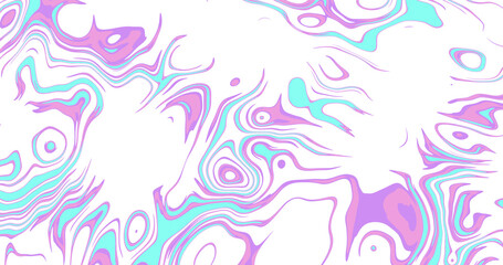 Abstract swirling pink and Aquamarine pattern illustration