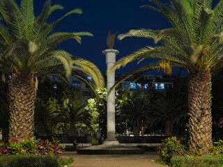 Views of the San Borja district in Lima Peru at night