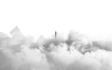 Cloud Bound Cross A Vision of Tranquility Isolated on Transparent Background.