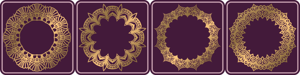 abstract floral circle design. luxury mandala decorative frame.