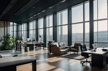 Spacious Conference Room Bathed in Natural Light