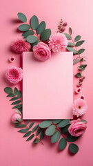 floral vertical background with flowers, story, instagram