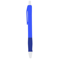 A disposable blue ballpoint pen