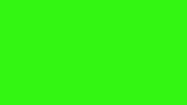 Animation of Easter elements on green screen chroma key, motion graphic design