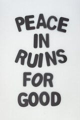 peace in ruins for good - obrazy, fototapety, plakaty