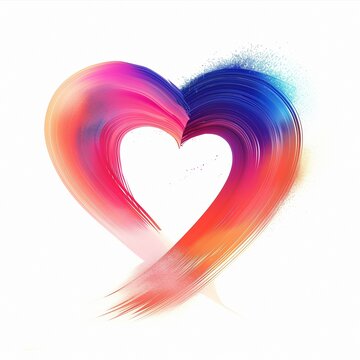 Abstract gradient heart on a white background