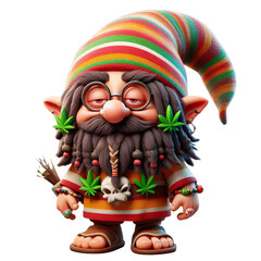 Cute Stoned Afro Hippie Gnome Design
