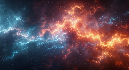 An ethereal explosion of vibrant hues illuminates the infinite expanse of the cosmos, showcasing the boundless beauty and majesty of our universe