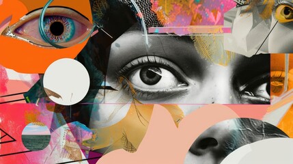 Visual trends collage: modern artistic expressions through innovative composition and contemporary design aesthetic