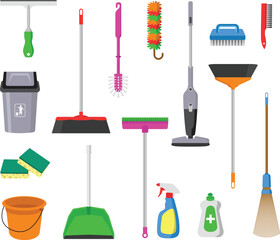 set of cleaning tools