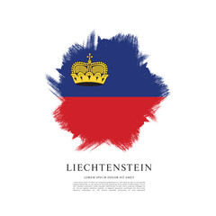 flag of liechtenstein vector illustration