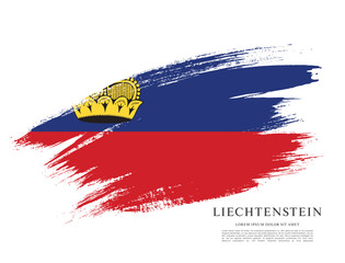 flag of liechtenstein vector illustration