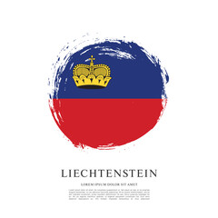 flag of liechtenstein vector illustration