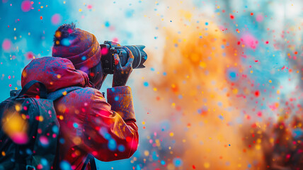 Images from the Holi festival, colorful and fun