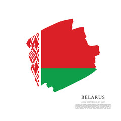 flag of belarus vector illustration