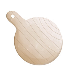 circular wooden cutting board