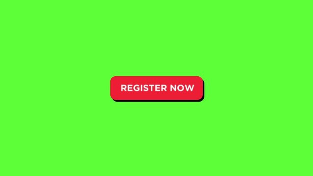 4K motion graphics animation of register now on chroma key green screen background.