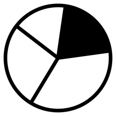 Statistical pie chart / piechart icon - obrazy, fototapety, plakaty