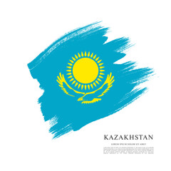 flag of kazakhstan vector illustration