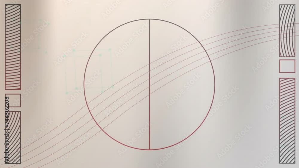 Poster animation of computer game screen drawing on white background