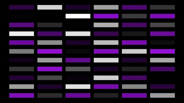 格子状に並び点滅する紫と黒のブロック背景アニメーション 