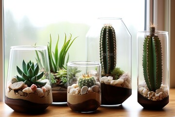 Minimalist Glass Terrarium Cactus and Succulent Decor Ideas