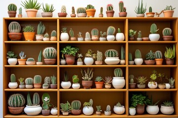 Modern Apartment Shelf Display: Cactus and Succulent Decor Ideas Showcase