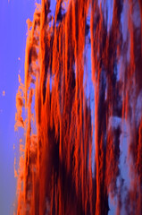 Splash of red clouds, after the storm