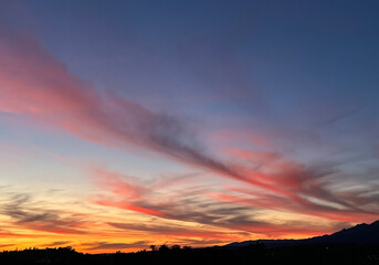 Colorful Winter Sky over Santa Barbara, California