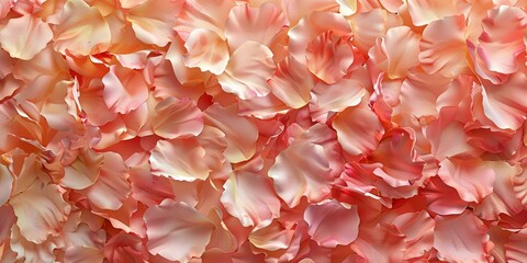 Soft and delicate array of rose petals in pastel pink and ivory shades for romantic occasions