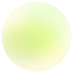 transparent green and yellow ball