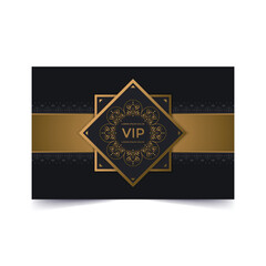 luxury dark vip card in ornament texture