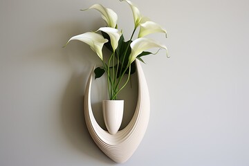 Modern Coffee Table Vase: Sophisticated Wall-Mounted Plant Decorations for Contemporary Home Design