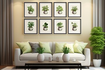 Modern Frame Wall Plant Decorations: Enliven Your Home Living Room