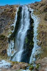 Fototapeta na wymiar Secondary Falls at Seljalandsfoss Waterfall, Iceland