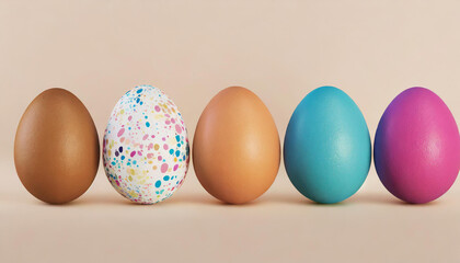 Fototapeta na wymiar Vibrant Easter Eggs Paint the Season - Vivid