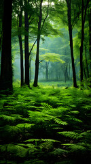 Resplendent Green Forest – An Emblem of Tranquillity and Bountiful Nature