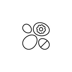 Egg icon, logo, shape, symbol, arts, design, coloring