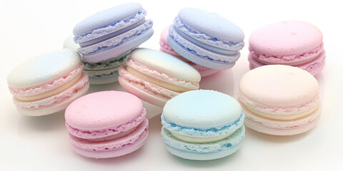 Obraz premium Colorful pastel macarons