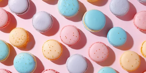 Foto op Canvas Colorful pastel macarons © Brian