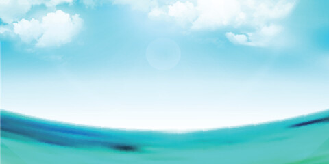 Obraz premium 海 夏 空 風景 背景