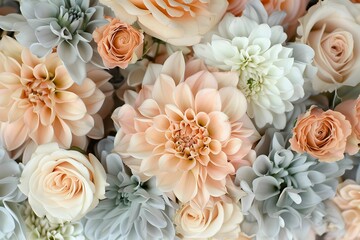 Peach and Cream Wedding Flowers in Iowa - A Perfect Blend of Elegance and Charm