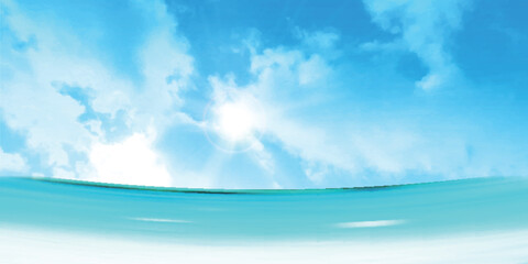 海　夏　空　風景　背景