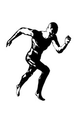 black vector image silhouette modern muscular body exercises, beauty, body line art. For use as a brochure template or for use in web design