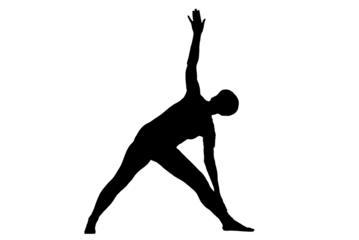 black vector image silhouette modern yoga exercises, beauty, body line art. For use as a brochure template or for use in web design