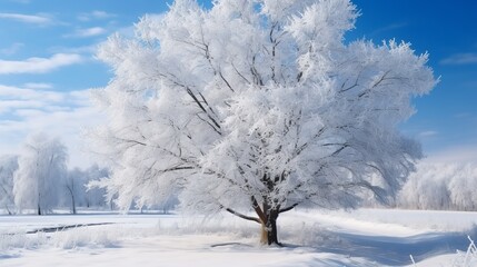 Snow on beautiful trees